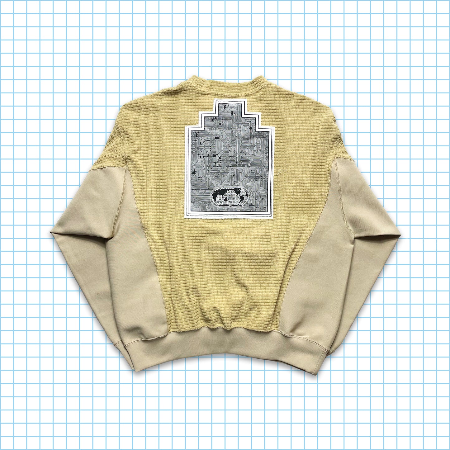 Cav Empt Camel Split Panel Crewneck - Medium / Large