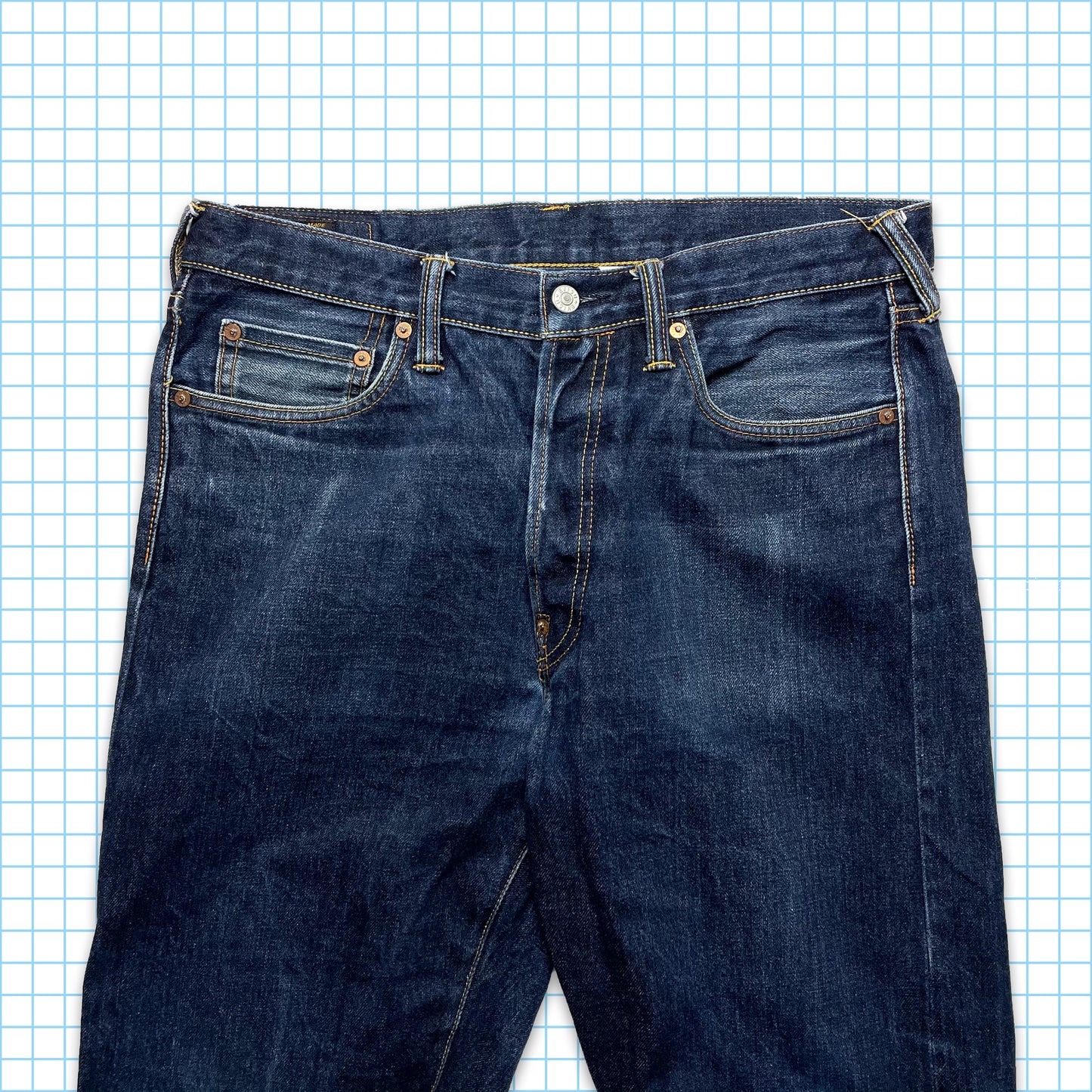 Vintage Evisu Embroidered Red Gull Selvedge Denim - 32” / 33” Waist