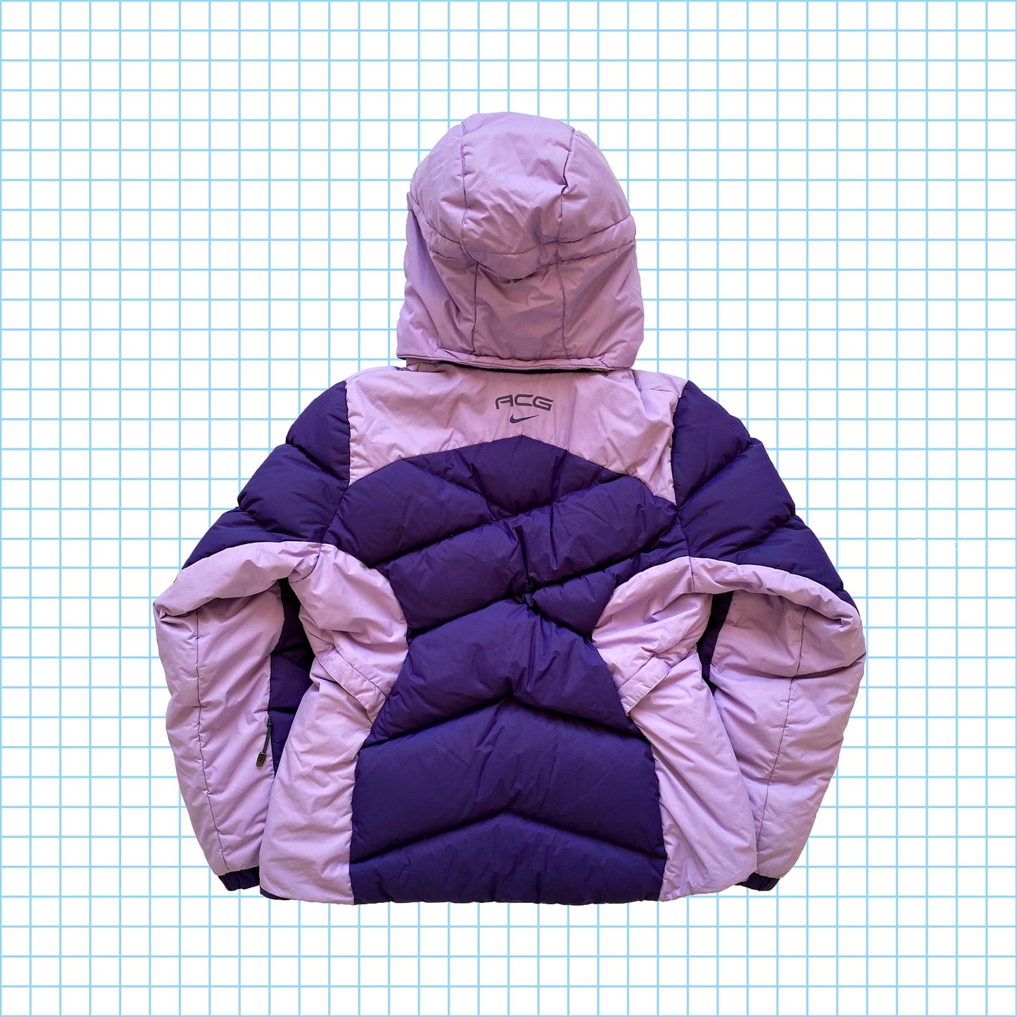 Vintage Nike ACG Two Tone Purple Puffer Jacket - Medium