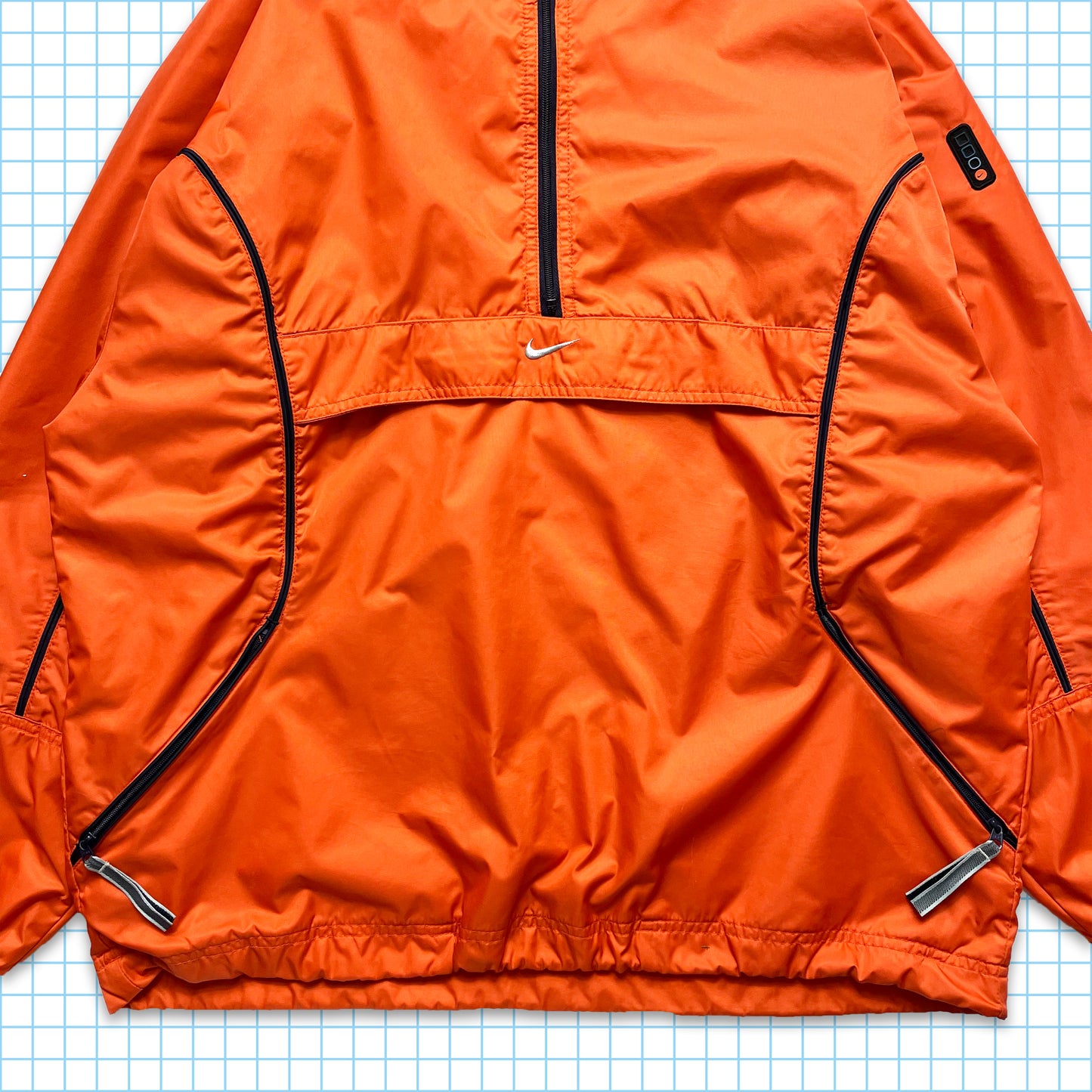 Vintage Nike Bright Orange Centre Swoosh Quarter Zip - Small / Medium