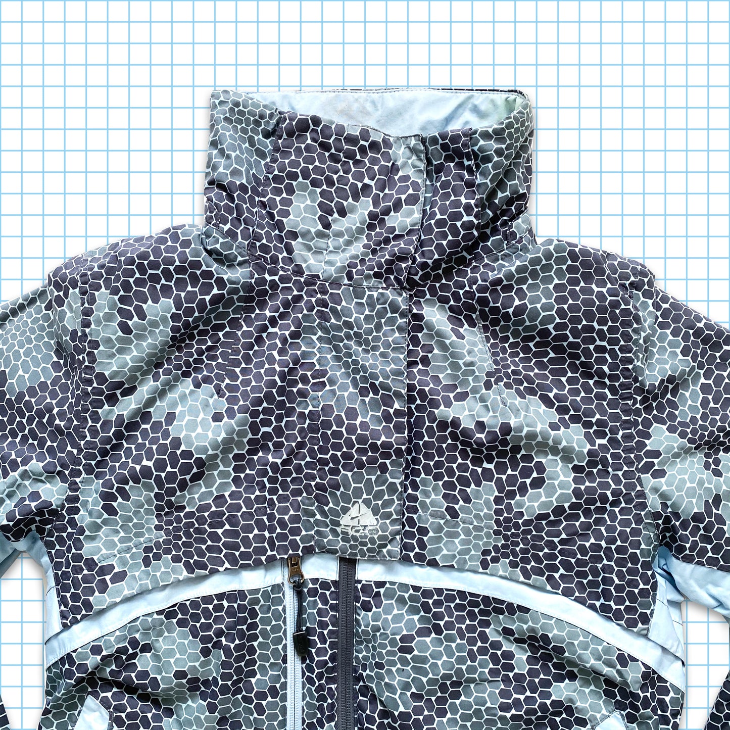Vintage Nike ACG Reptile Hex Camo All Over Print Padded Jacket - Small / Medium