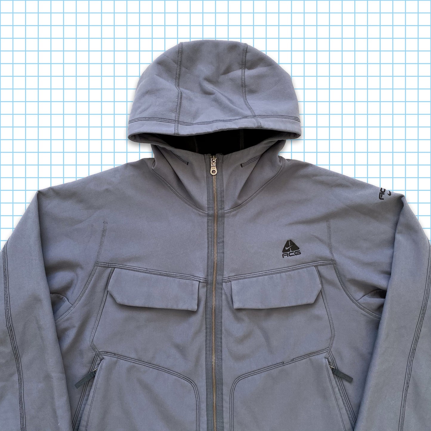 Vintage Nike ACG Multi Pocket Hooded Jacket - Large