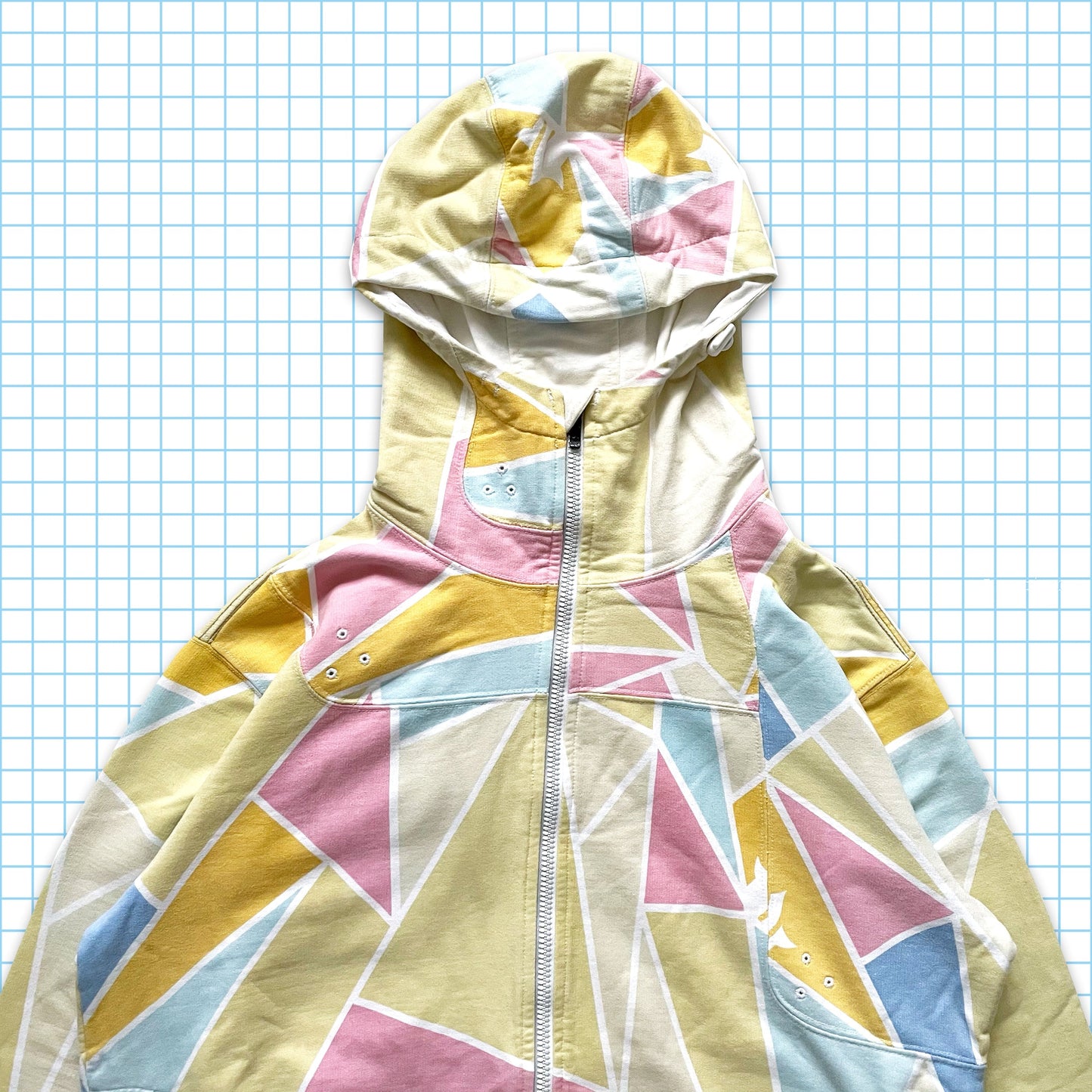 Vintage Maharishi Abstract Multicolour Pastel Hoodie - Small / Medium