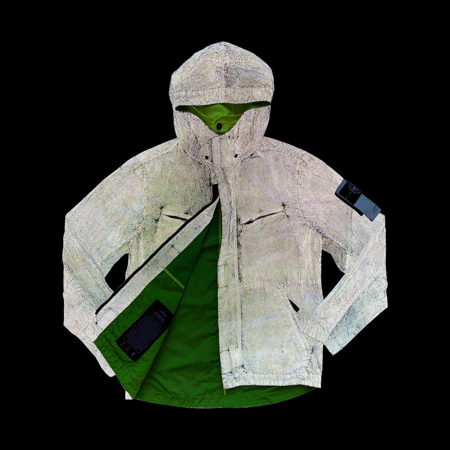 Stone Island Volt Green Pixel Reflective SS15’ - Medium