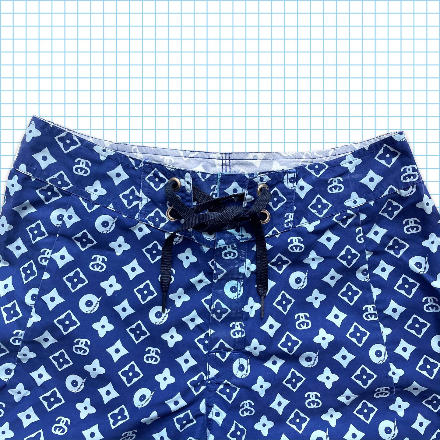 Vintage Stüssy Monogram Swim Shorts - 28” / 30” Waist