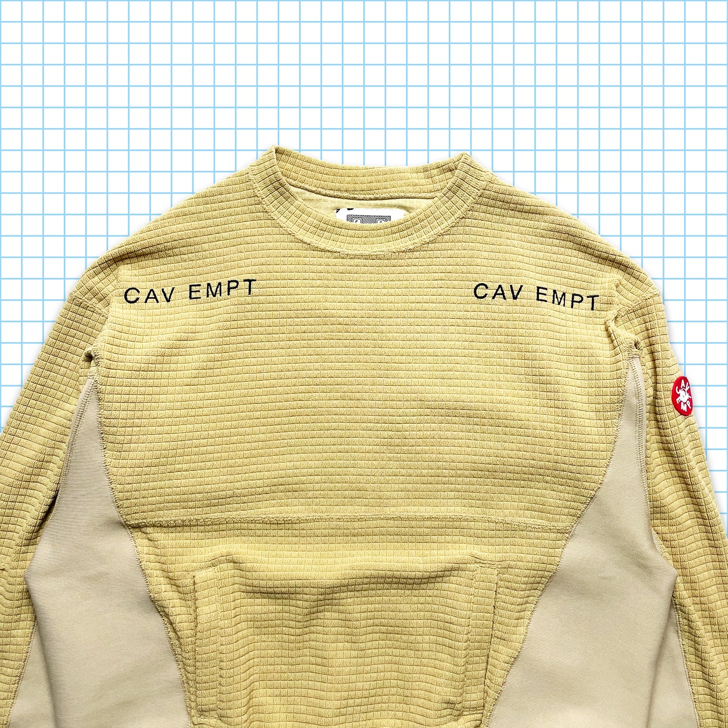 Cav Empt Camel Split Panel Crewneck - Medium / Large