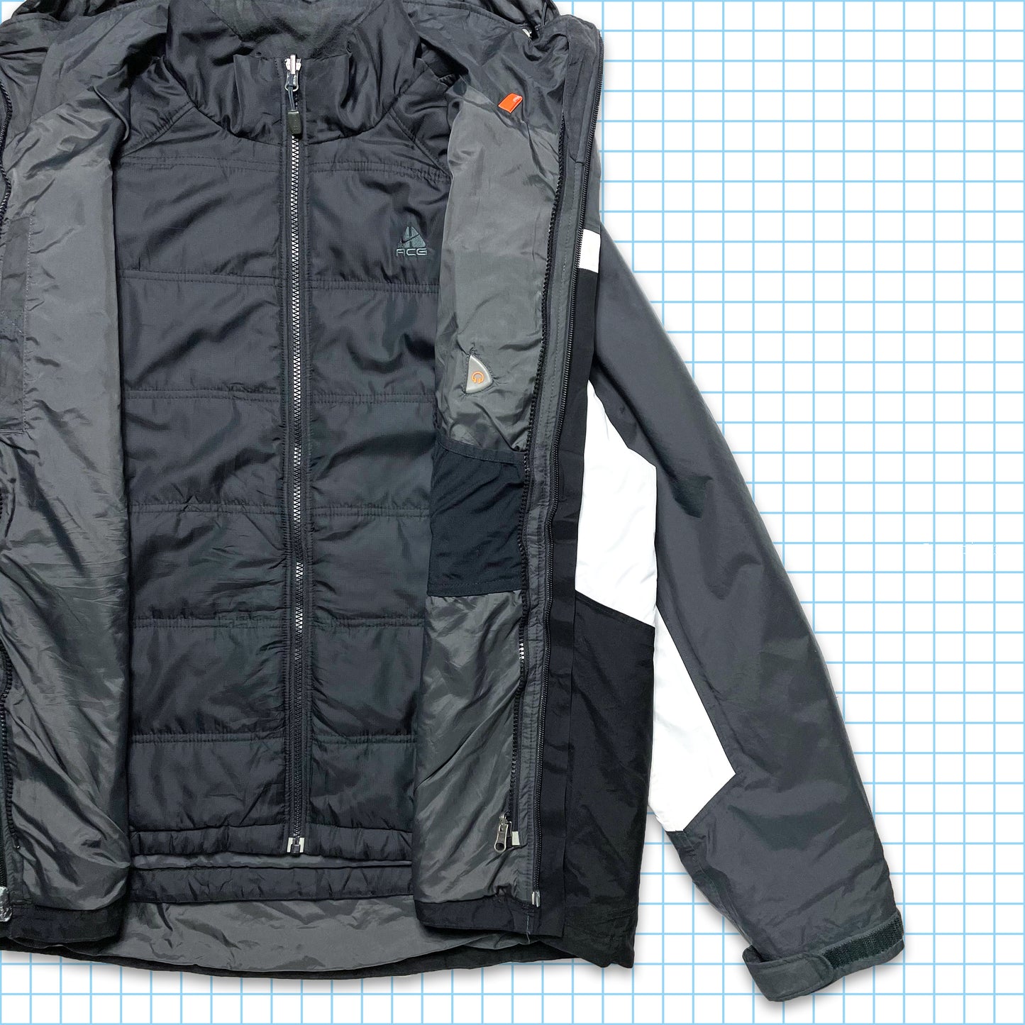 vintage Nike ACG Technique Rembourré 2in1 Veste - Grand / Extra Large