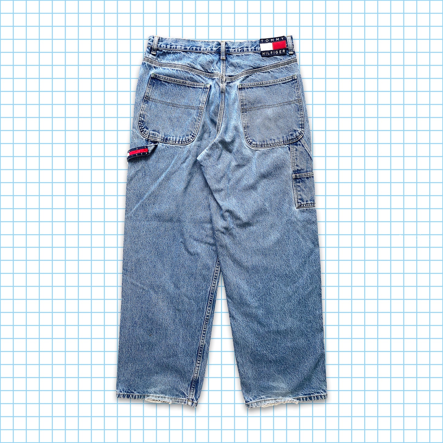 Vintage 90’s Tommy Hilfiger Washed Carpenter Jeans - 34x32