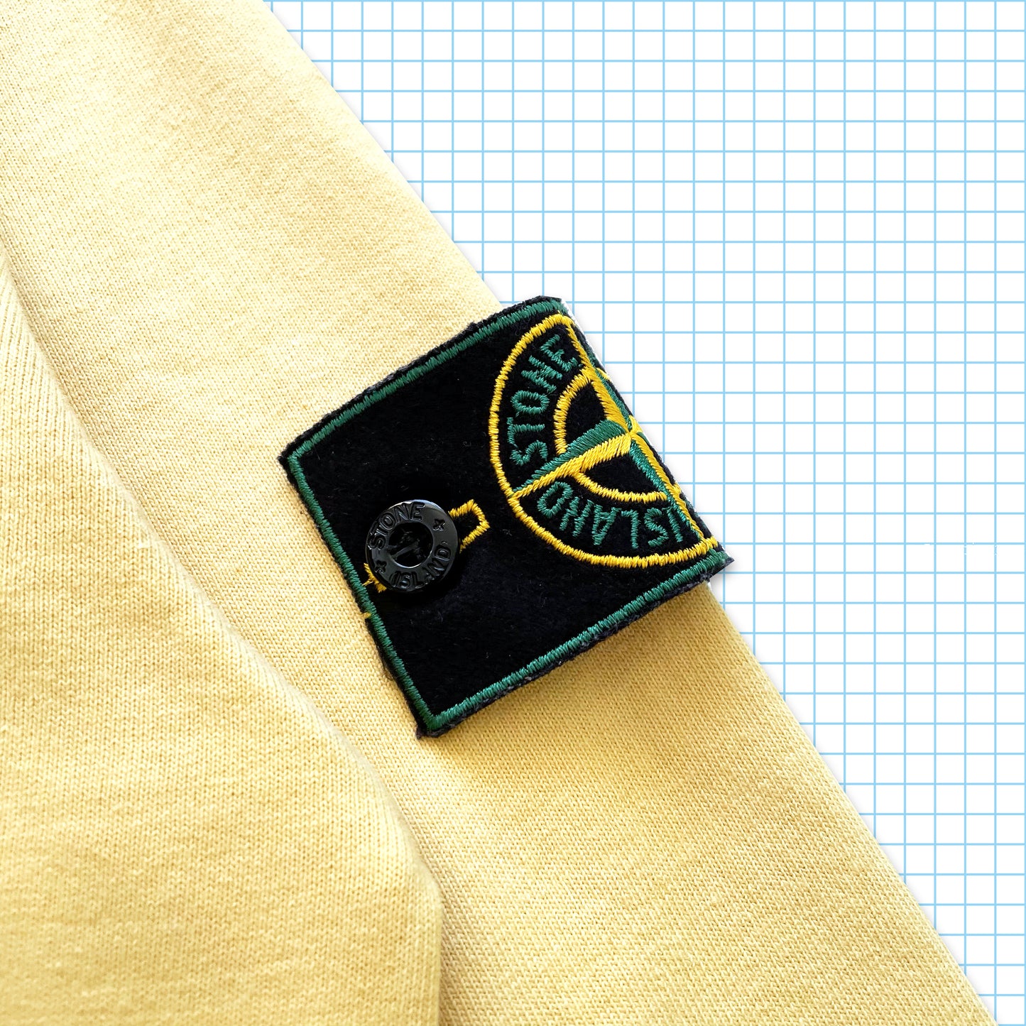 Vintage Stone Island Pastel Yellow Striped Cuff Longsleeve SS97’