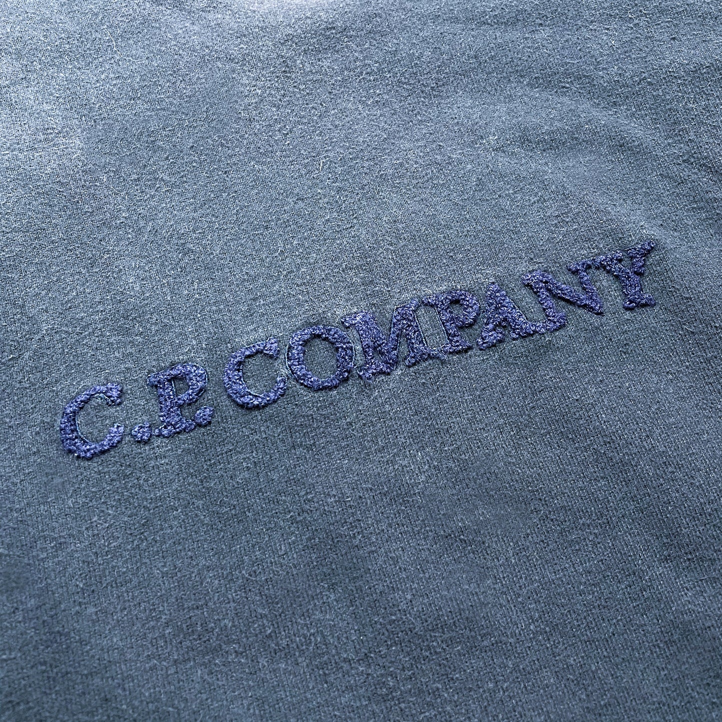 Vintage 90's CP Company Tonal Navy Spellout Crewneck - Medium
