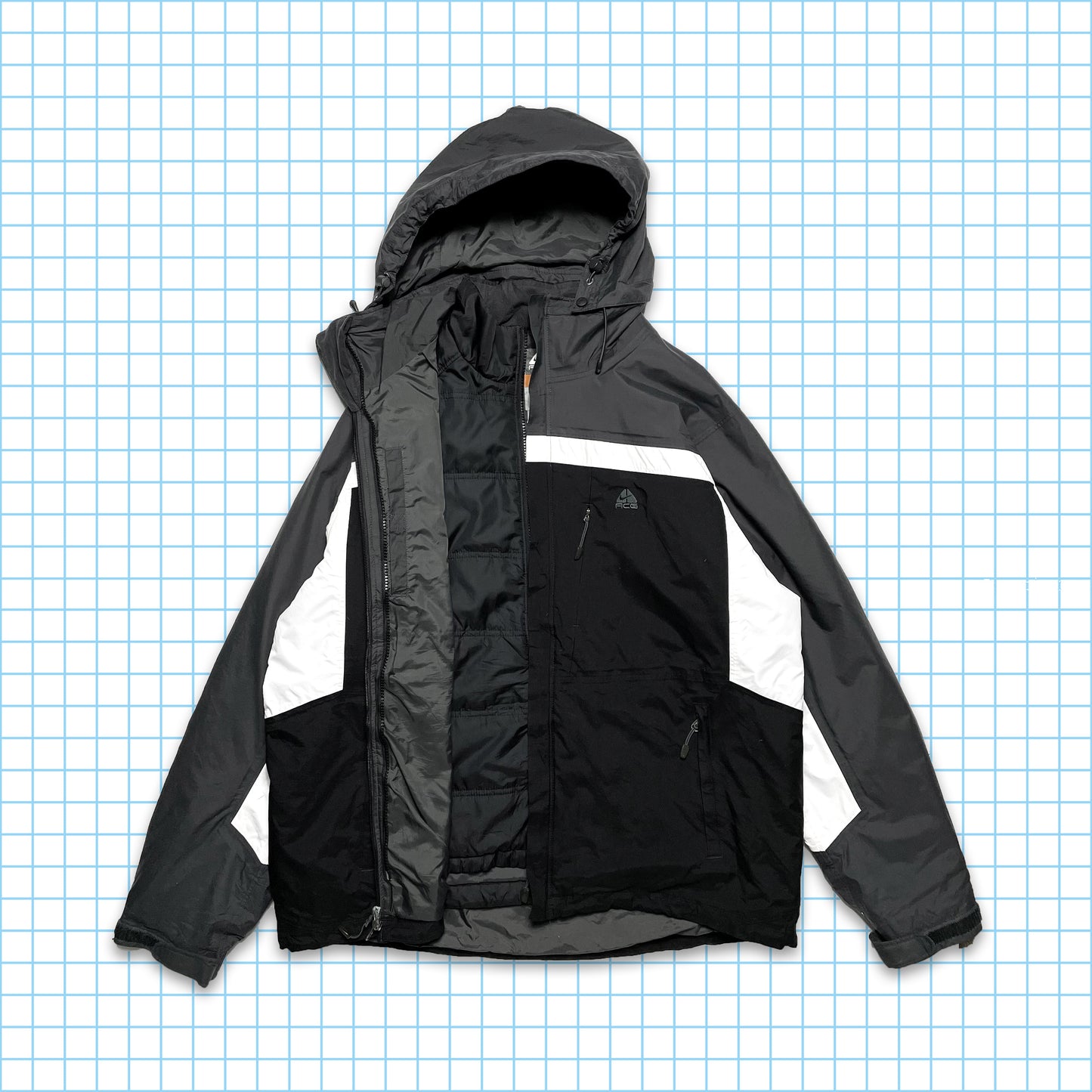 vintage Nike ACG Technique Rembourré 2in1 Veste - Grand / Extra Large