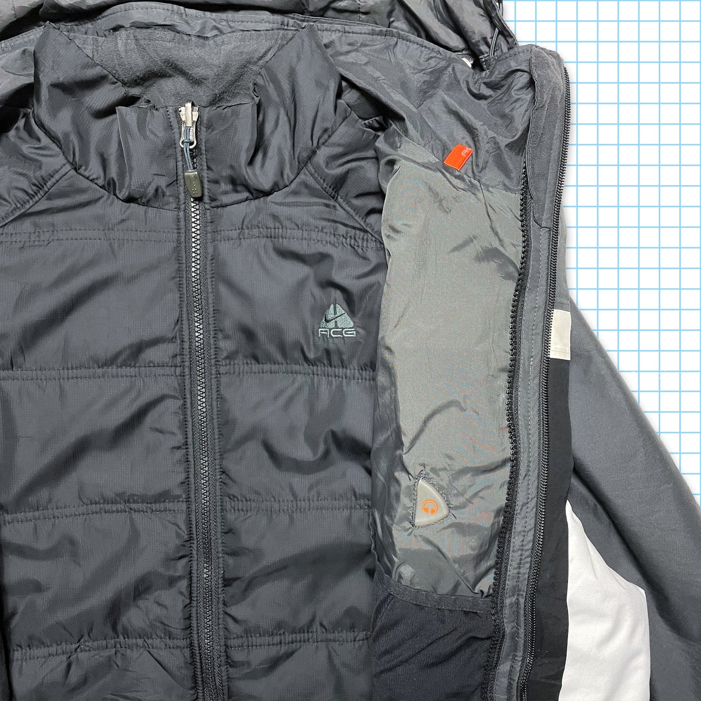 vintage Nike ACG Technique Rembourré 2in1 Veste - Grand / Extra Large