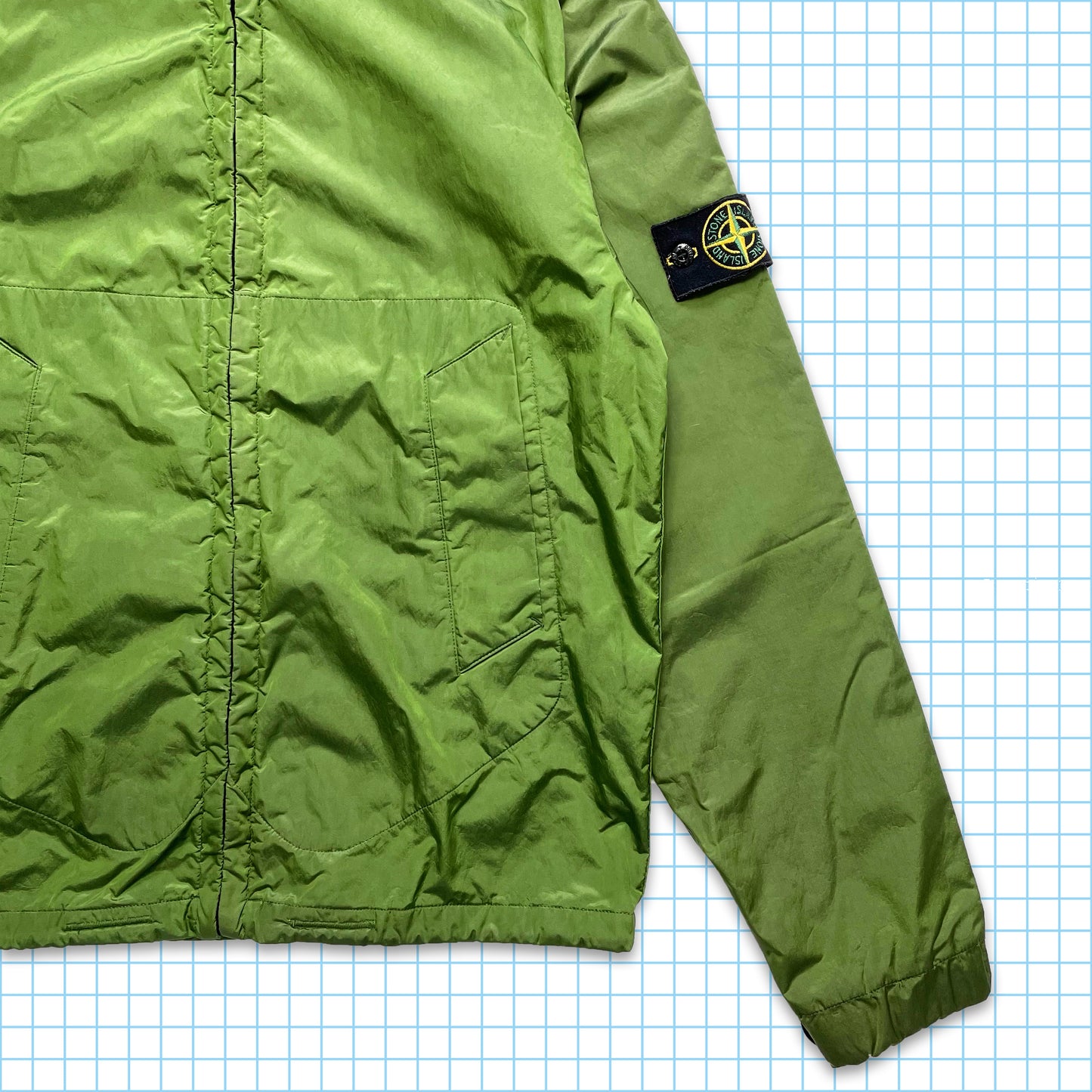 Stone Island Green Silk Lined Nylon Metal Shimmer Jacket AW08’