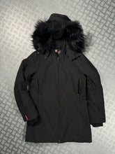 Carica l&#39;immagine nel visualizzatore di Gallery, Early 2000’s Prada Sport Jet Black Gore-Tex Padded Jacket w/Fur Trim Hood - Small