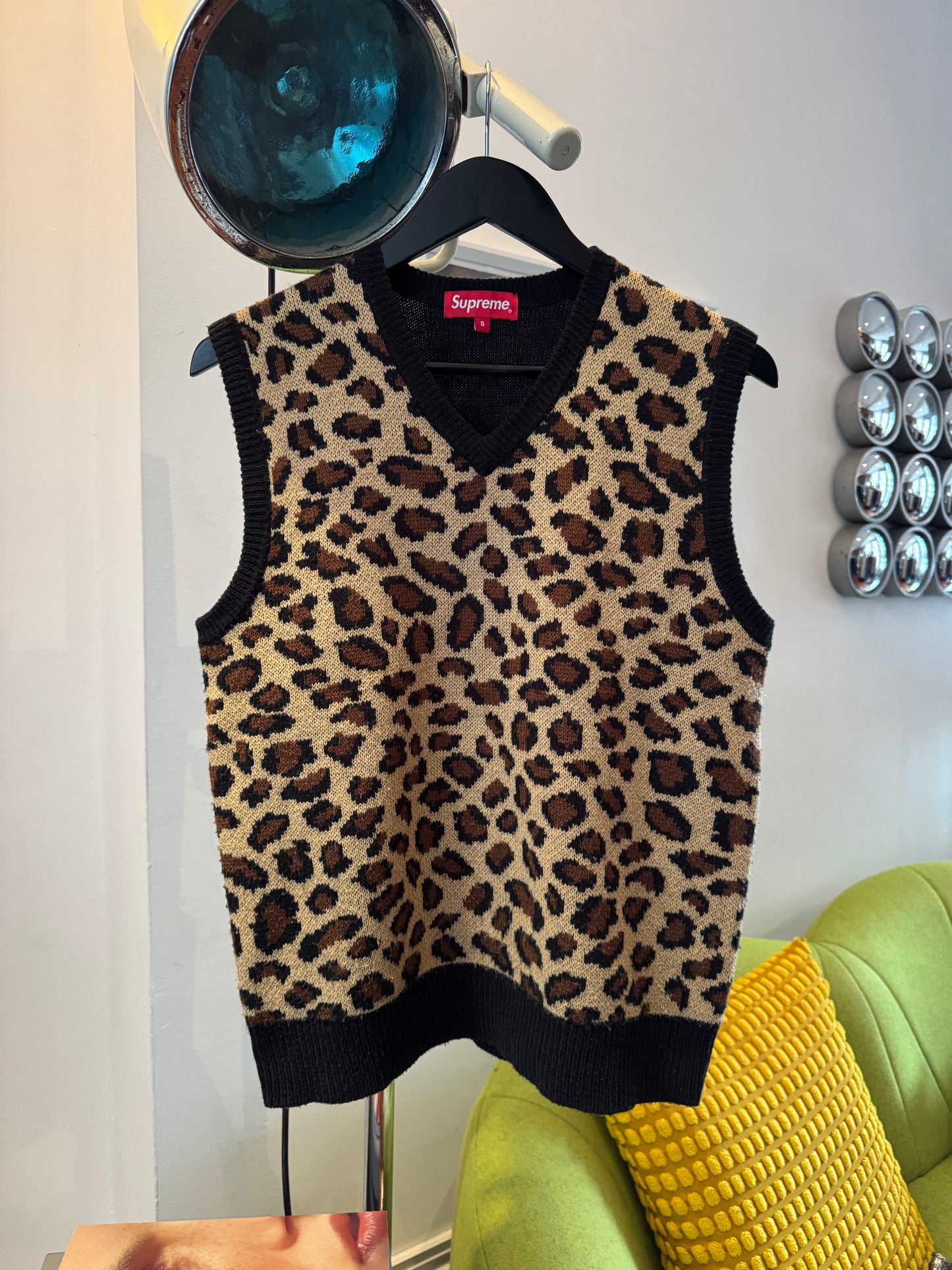 SS16’ Supreme Leopard Print Knitted Vest