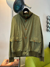 画像をギャラリービューアに読み込む, 1980’s CP Company Moss Green Buttoned Harrington Jacket - Medium/Large