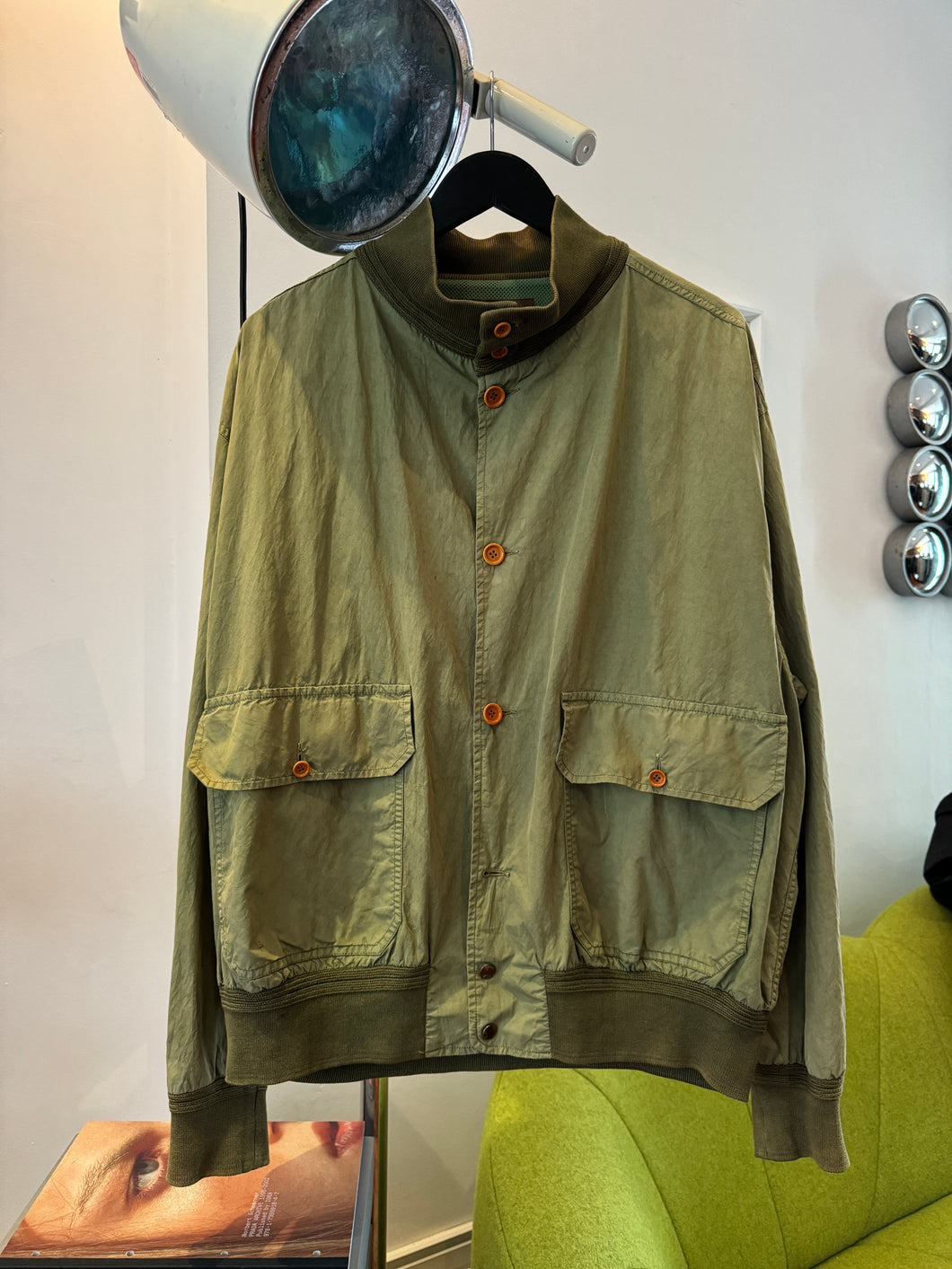 1980’s CP Company Moss Green Buttoned Harrington Jacket - Medium/Large