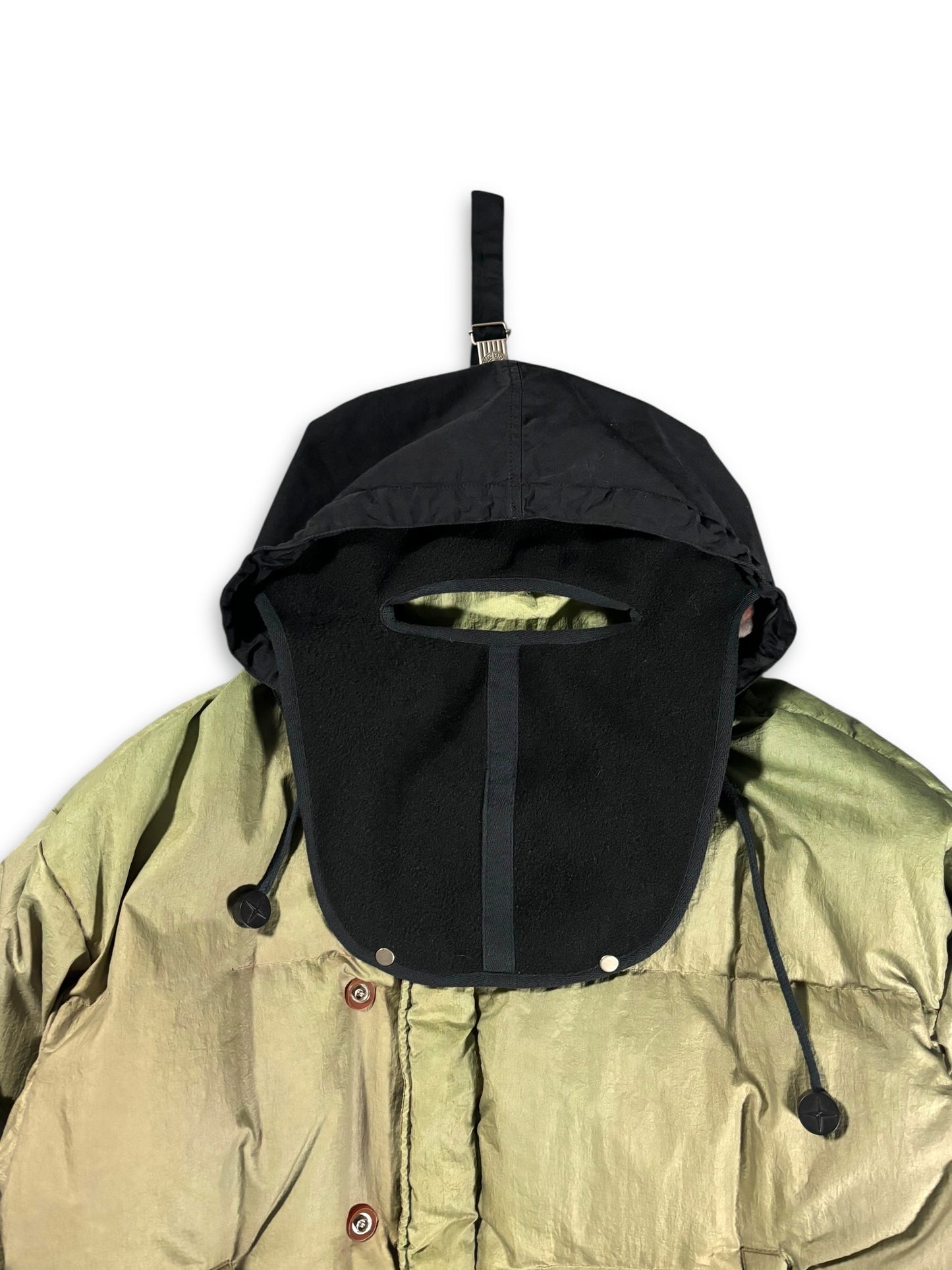 1980's Stone Island Ice Jacket Goose Down With Detachable Balaclava Hood