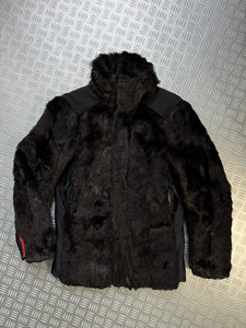 FW99’ Prada Sport Jet Black Dyed Fur Jacket - Medium