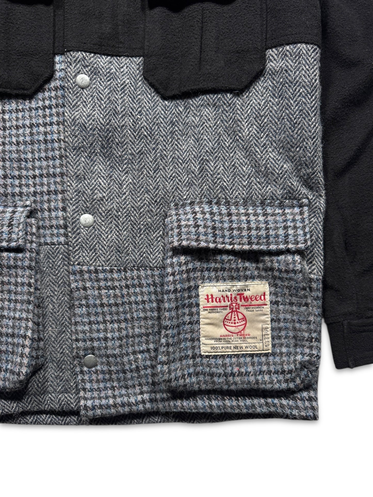 1998 Harris Tweed Split Panel Hooded Jacket