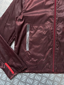 SS00’ Prada Sport 3M Burgundy Hooded Nylon Jacket