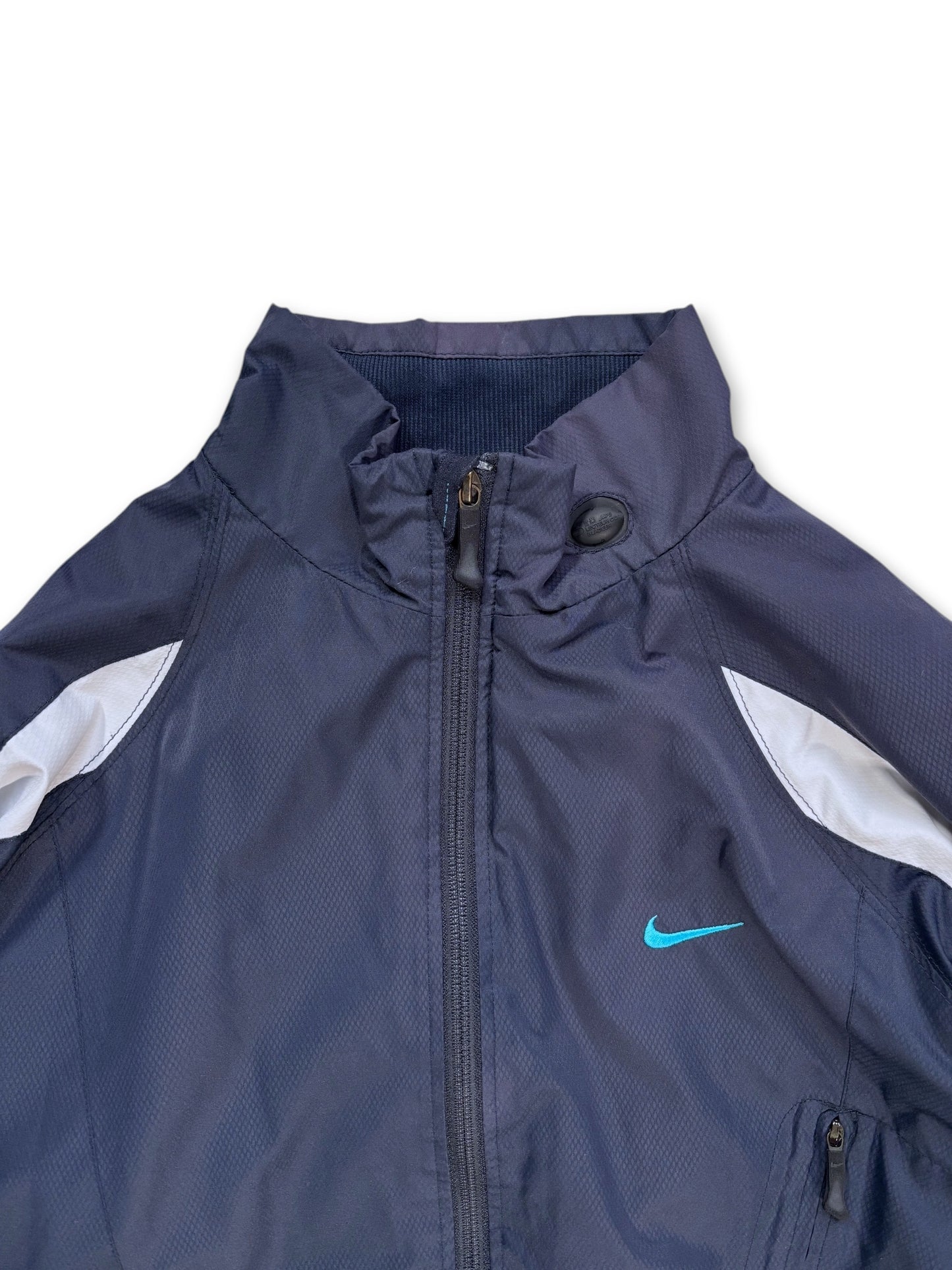 2007 Nike Midnight Navy Dual Front Pocket Windbreaker Jacket