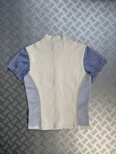 画像をギャラリービューアに読み込む, Early 2000’s Prada Sport White/Baby Blue Mixed Material Top