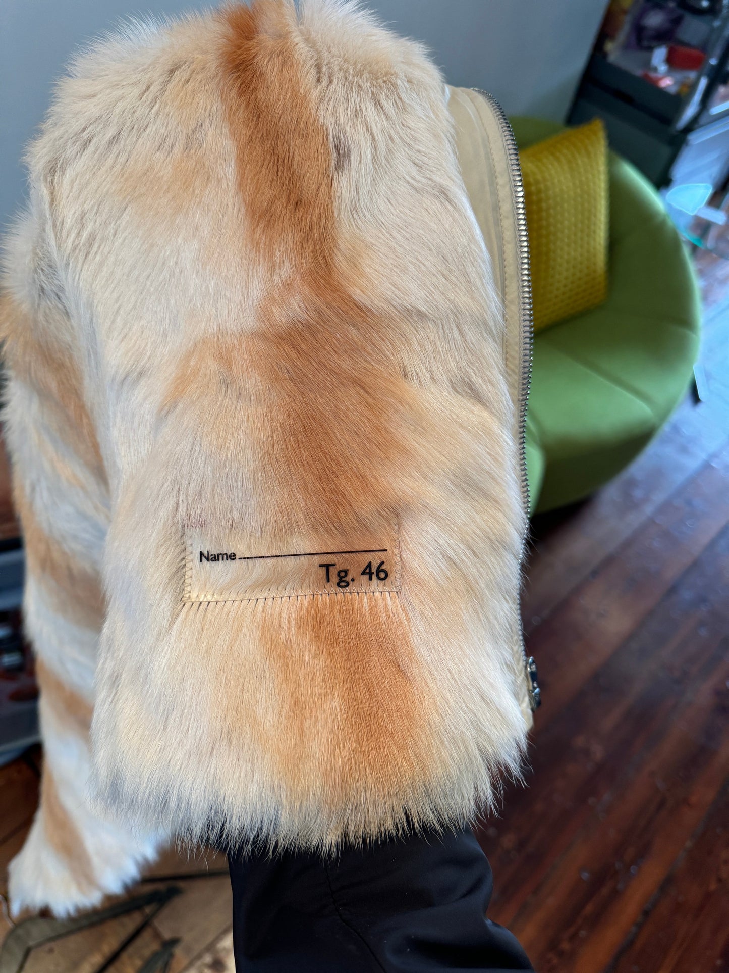 Prada Sport Fur Lined Light Beige Vest