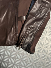 Carica l&#39;immagine nel visualizzatore di Gallery, SS00’ Prada Sport Brown Leather Biker Jacket - Medium / Large