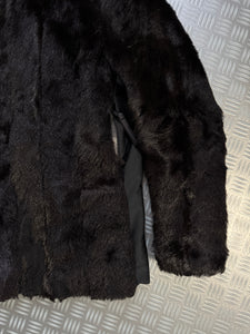 FW99’ Prada Sport Jet Black Dyed Fur Jacket - Medium