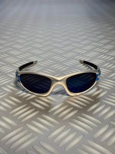 1990’s Oakley Blue Flame Straight Jacket Sunglasses