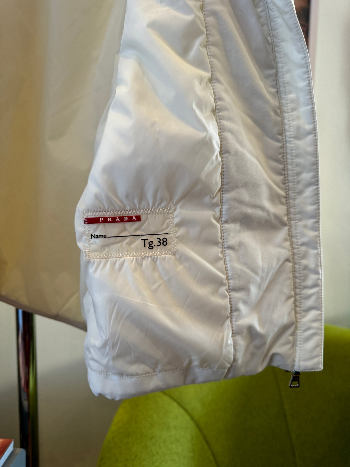 AW08’ Prada Sport Gore-Tex Pure White Fur Trim Jacket