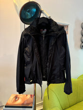 画像をギャラリービューアに読み込む, SS00’ Prada Sport 2in1 Jet Black Goat Fur Lined Jacket/Vest - Womens 6-8