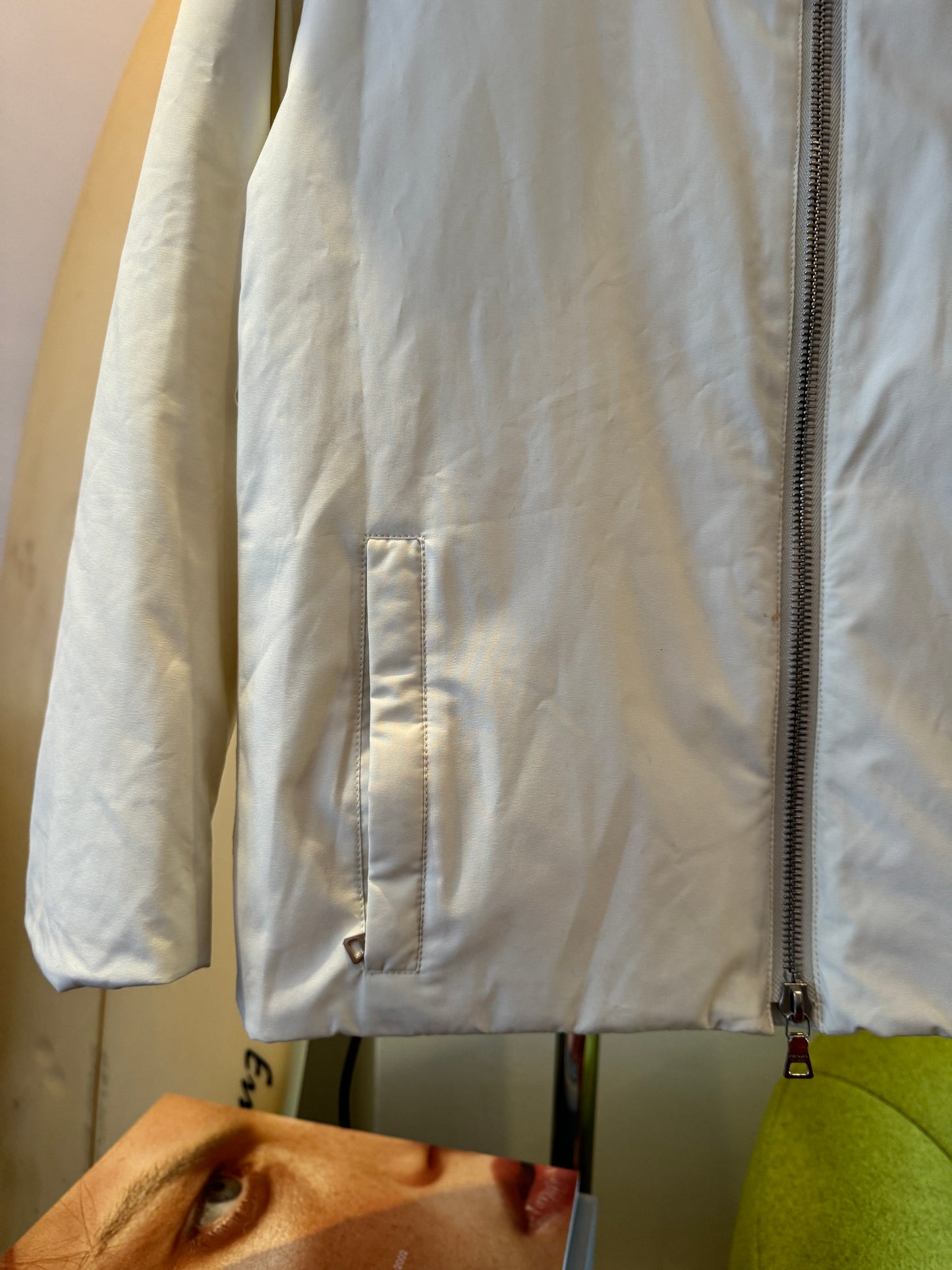 AW08’ Prada Sport Gore-Tex Pure White Fur Trim Jacket