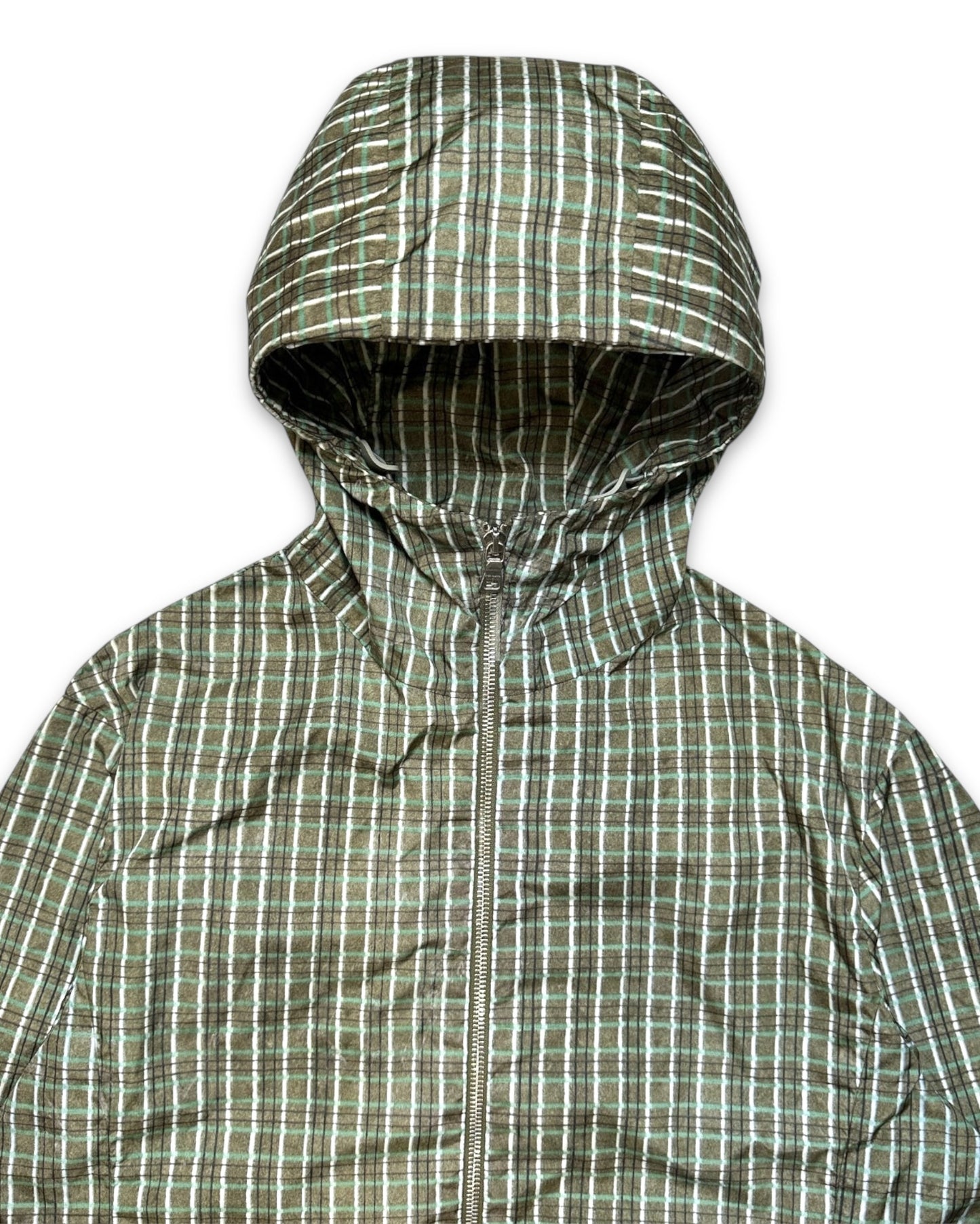 SS07’ Prada Nylon Plaid Hooded Jacket