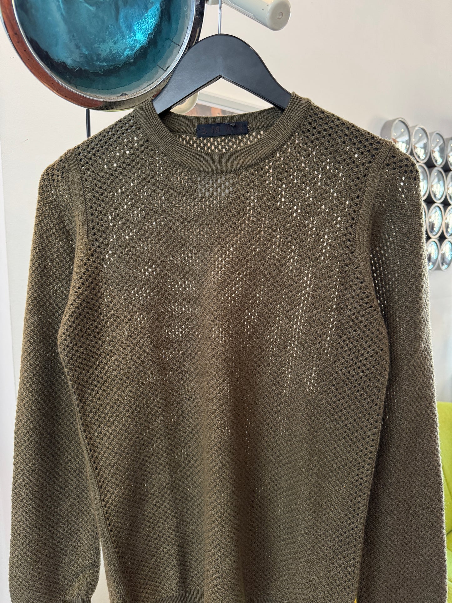 3Man Olive Knitted Crewneck