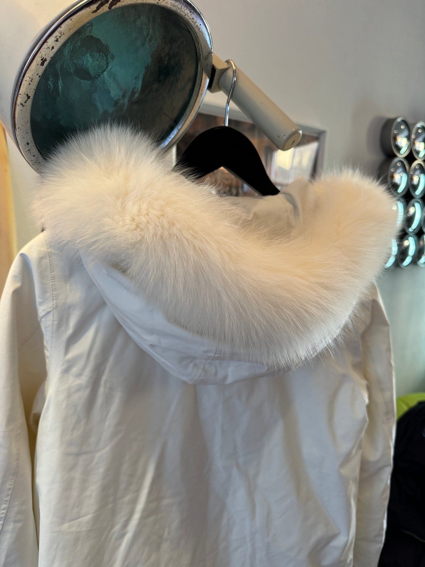 AW08’ Prada Sport Gore-Tex Pure White Fur Trim Jacket