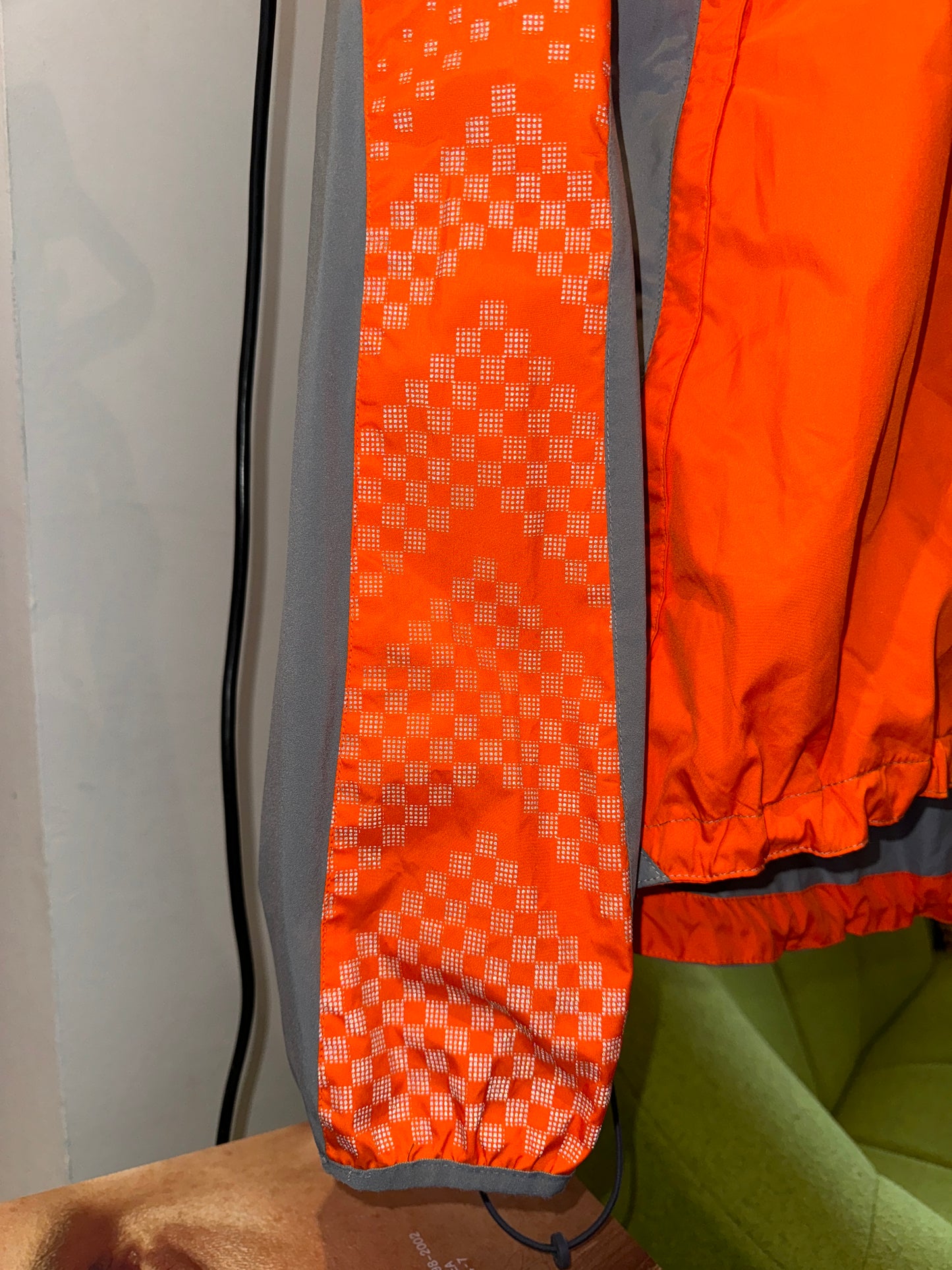 Early 2000’s Nike Orange/Grey 3M Reflective Track Jacket - Large