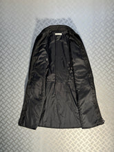 Charger l&#39;image dans la galerie, Early 2000&#39;s Miu Miu Jet Black Cargo Pocket Trench Coat