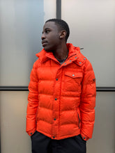 Load image into Gallery viewer, Prada Milano Bright Orange Nylon Puffer Jacket