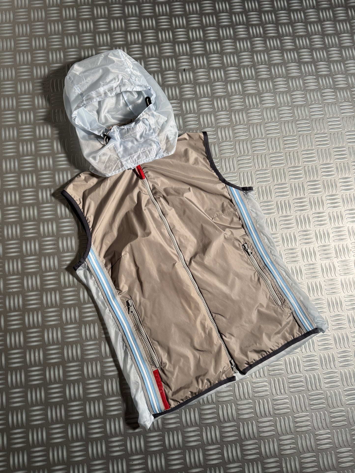 SS00’ Prada Sport Semi Transparent Back 3M Hooded Vest