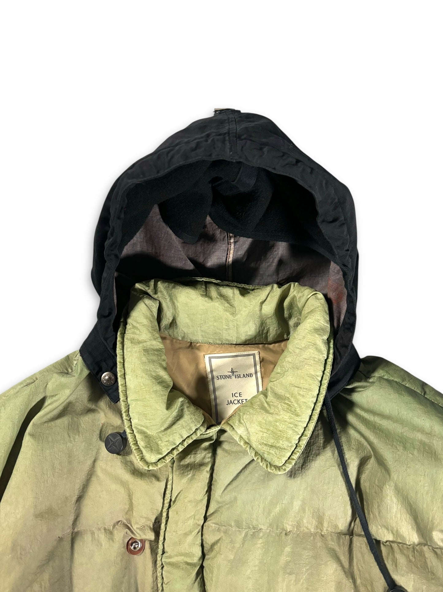 1980's Stone Island Ice Jacket Goose Down With Detachable Balaclava Hood