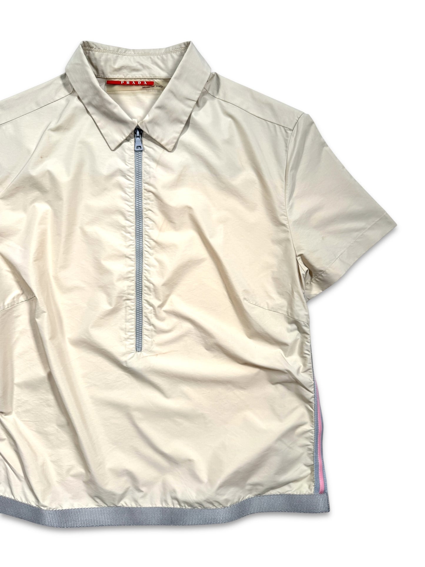 SS00’ Prada Sport Beige Half Zip Womens Shirt