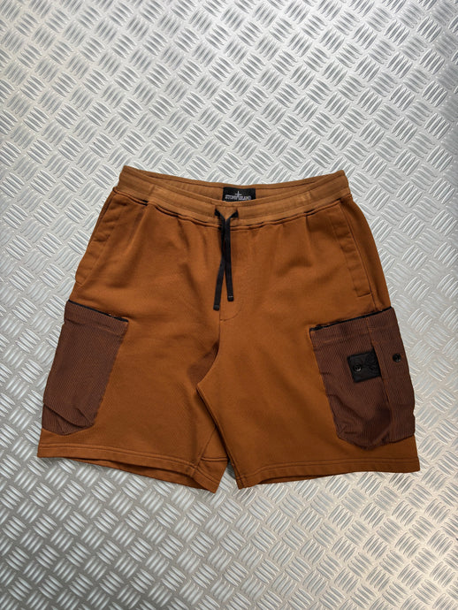 Stone Island Shadow Project Burnt Orange Cargo Shorts