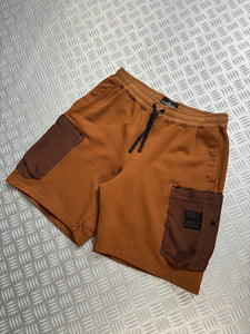 Stone Island Shadow Project Burnt Orange Cargo Shorts