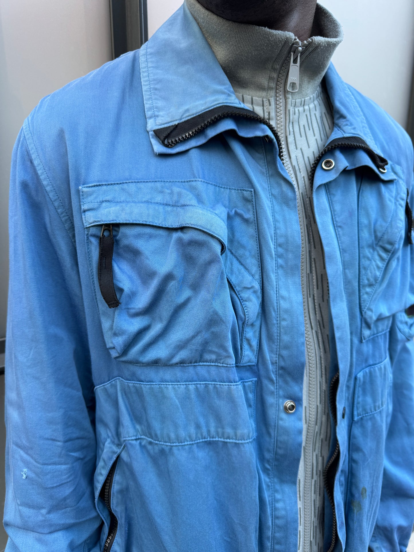 1990’s Stone Island Petrol Blue Multi Pocket Jacket