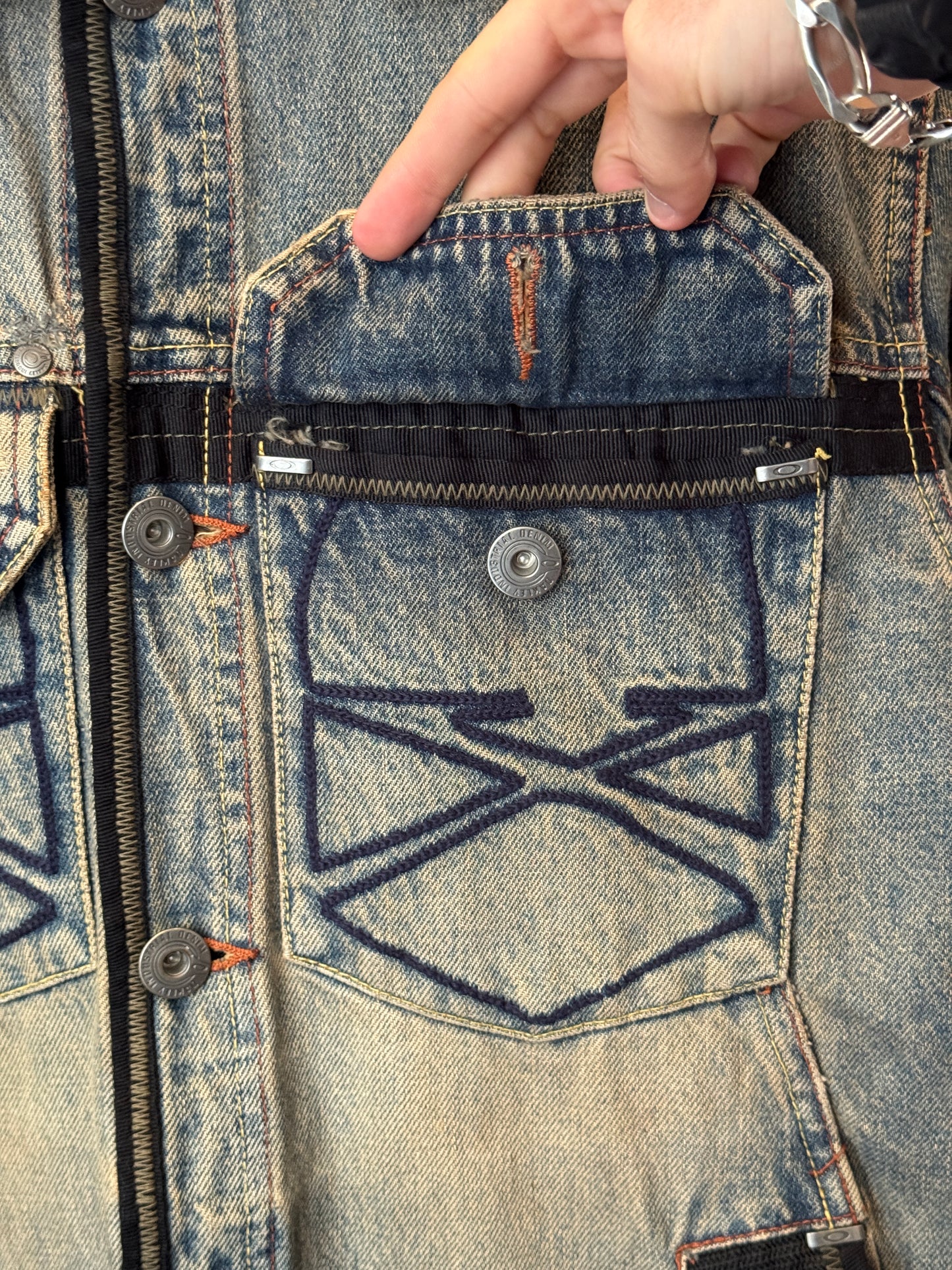 Early 2000’s Oakley X-Metal Reinforced Industrial Denim Jacket