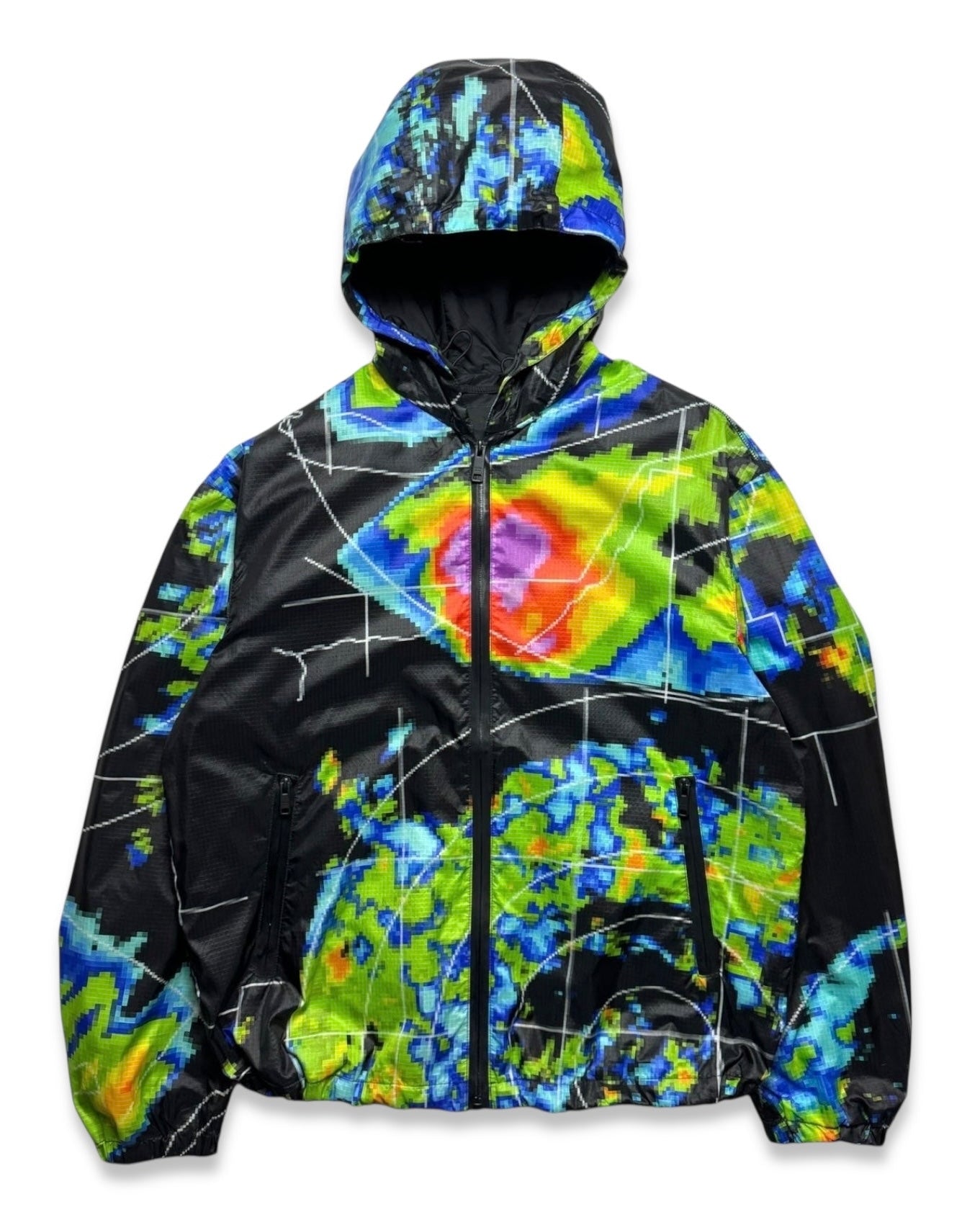 SS17' Prada Milano Radar ‘Heat Map’ Nylon Ripstop Jacket