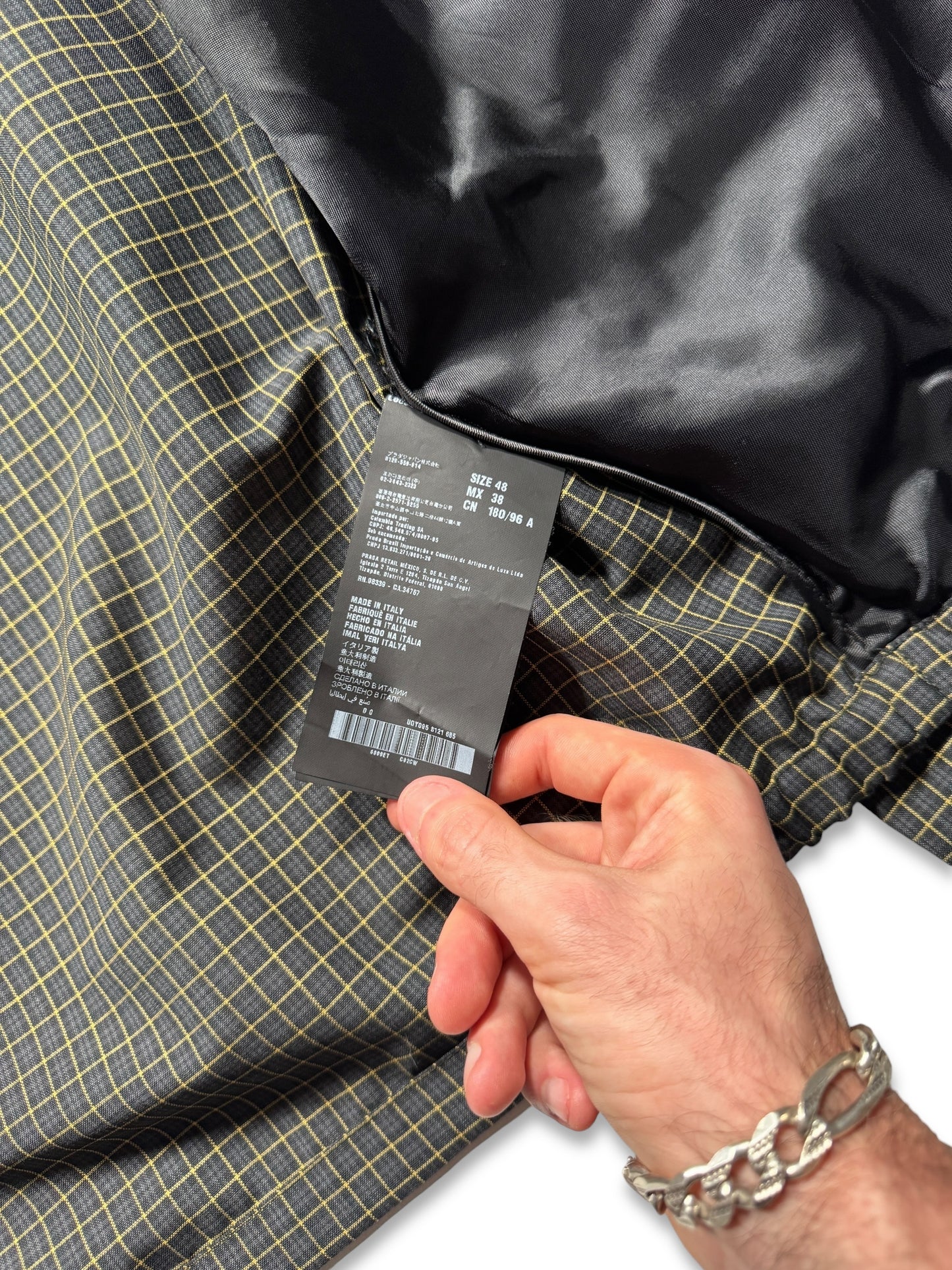SS17’ Prada Mainline Plaid Harrington Jacket