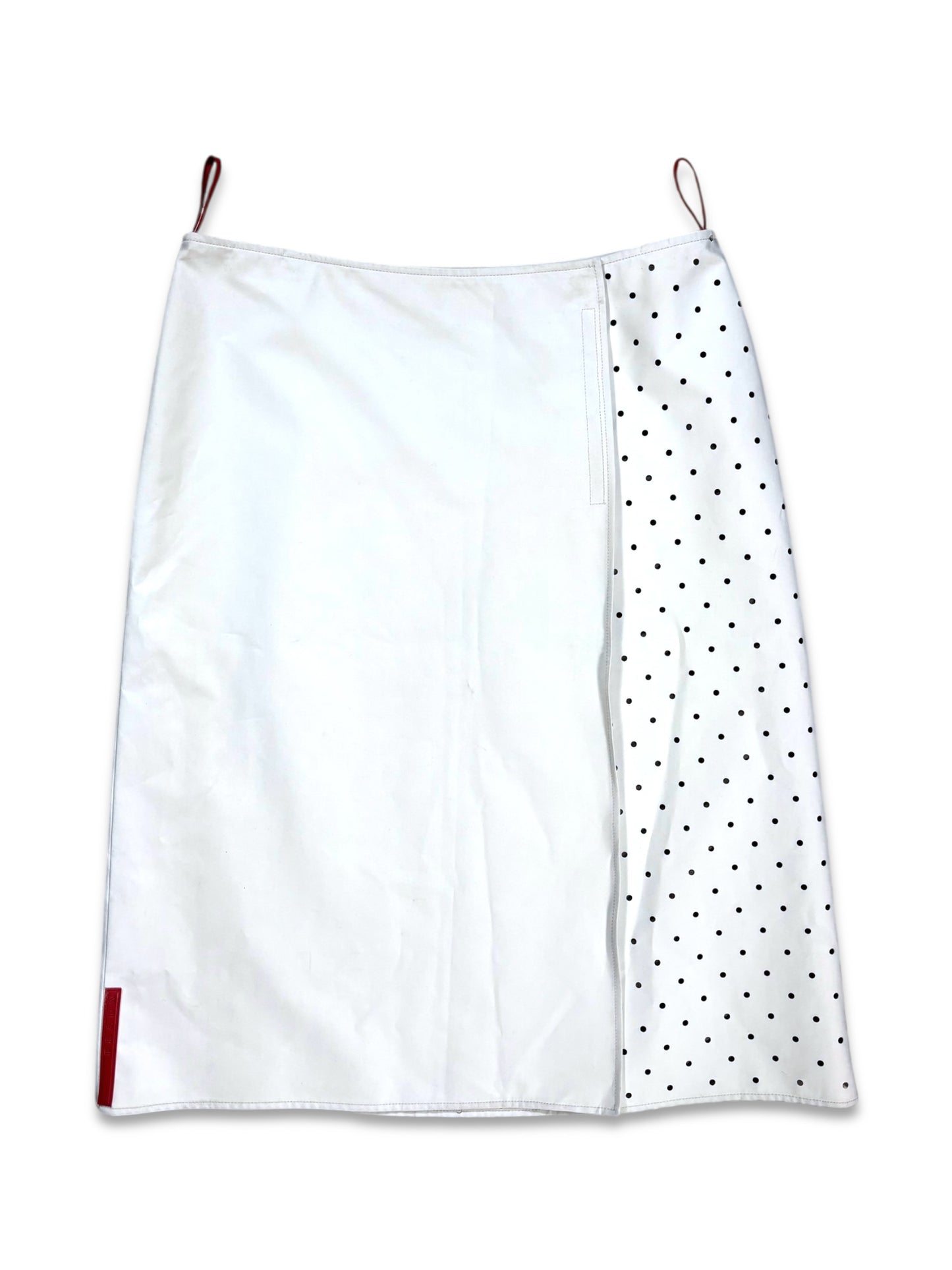 SS00' Prada Sport Pure White Perforated Skirt